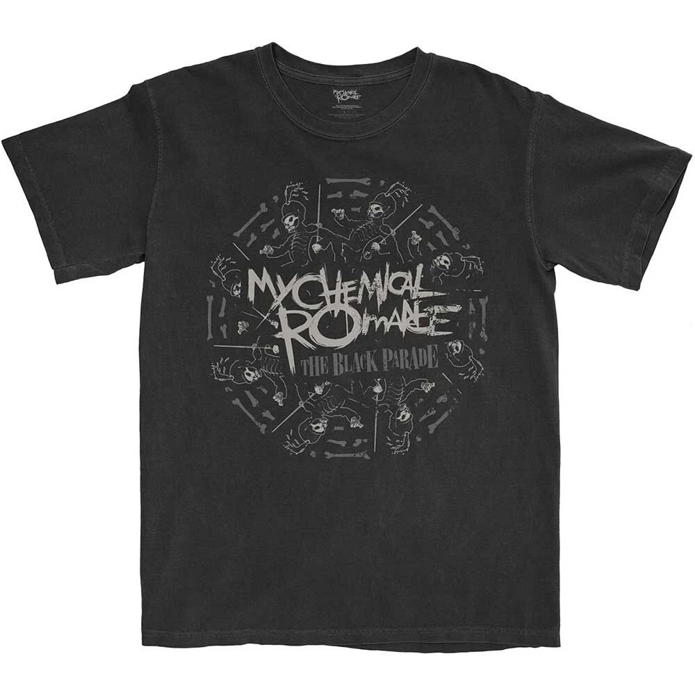 My Chemical Romance T-Shirt MCR March Circle Rock Band Official New Black