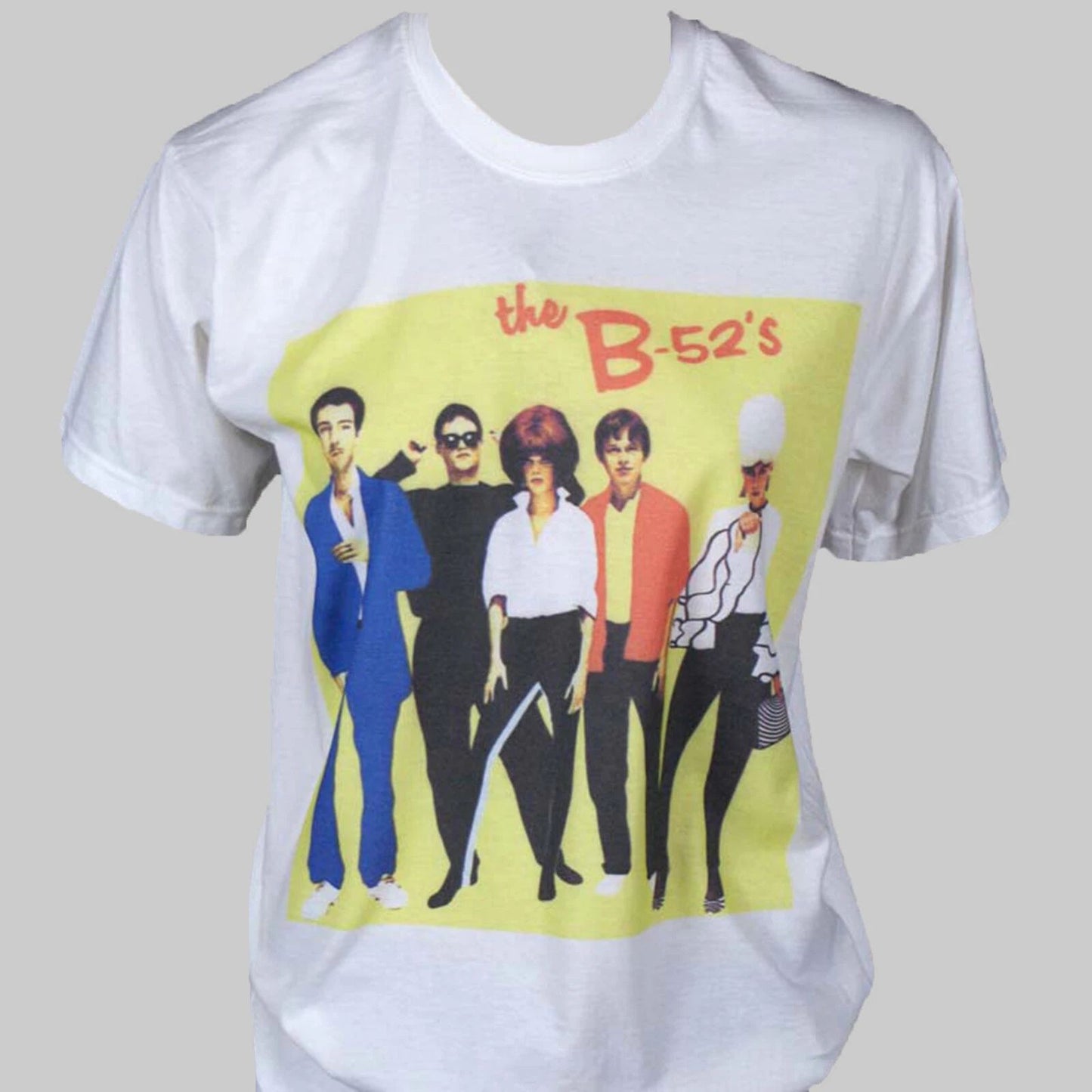 The B-52'S Rockabilly Punk Rock Short Sleeve White Unisex T-shirt S-3XL