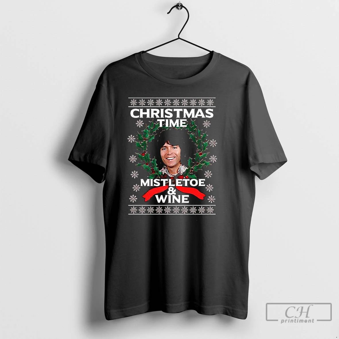 Classic Cliff Richard Christmas Time Mistletoe And Wine T Shirts