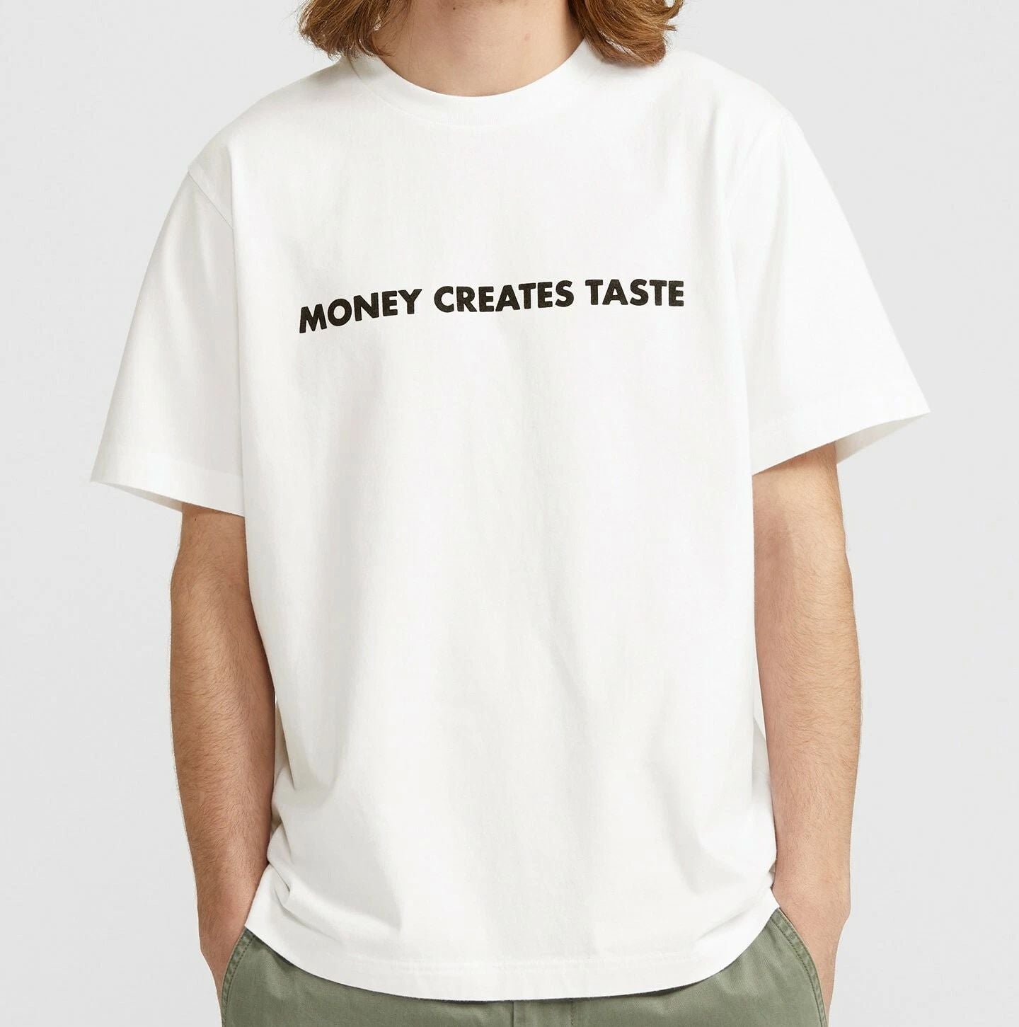 JENNY HOLZER x UNIQLO 'MONEY CREATES TASTE' Artist's Truism T-Shirt S Wht *NWT*