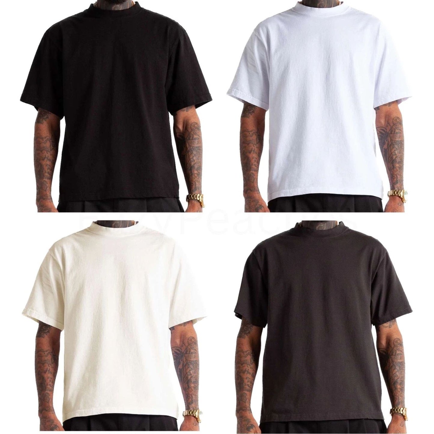 Shaka Wear Max Heavyweight S-2XL Cropped T-Shirt Plain Blank Tee 100% USA Cotton