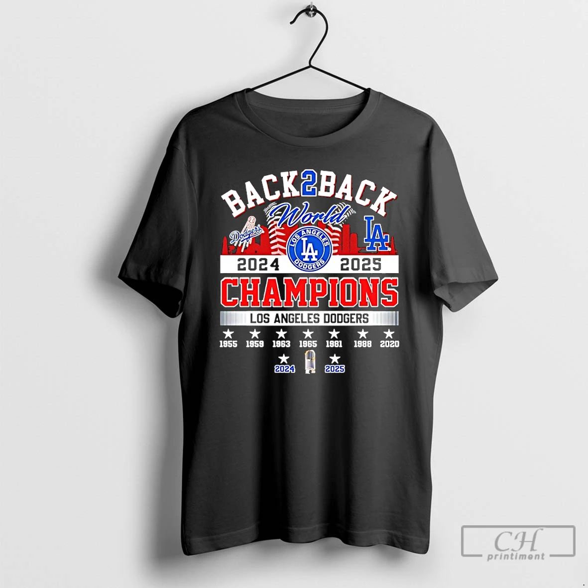 Classic Los Angeles Dodgers World Series Champions 2025 Back2back T Shirts