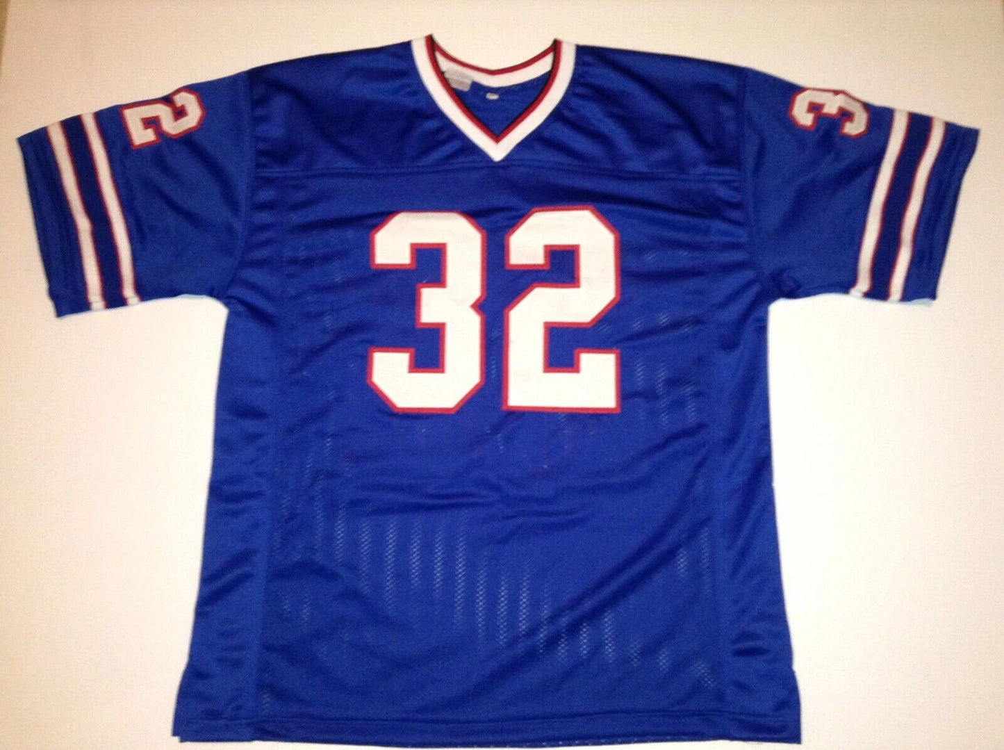 Custom #32 Blue Mesh Football Jersey