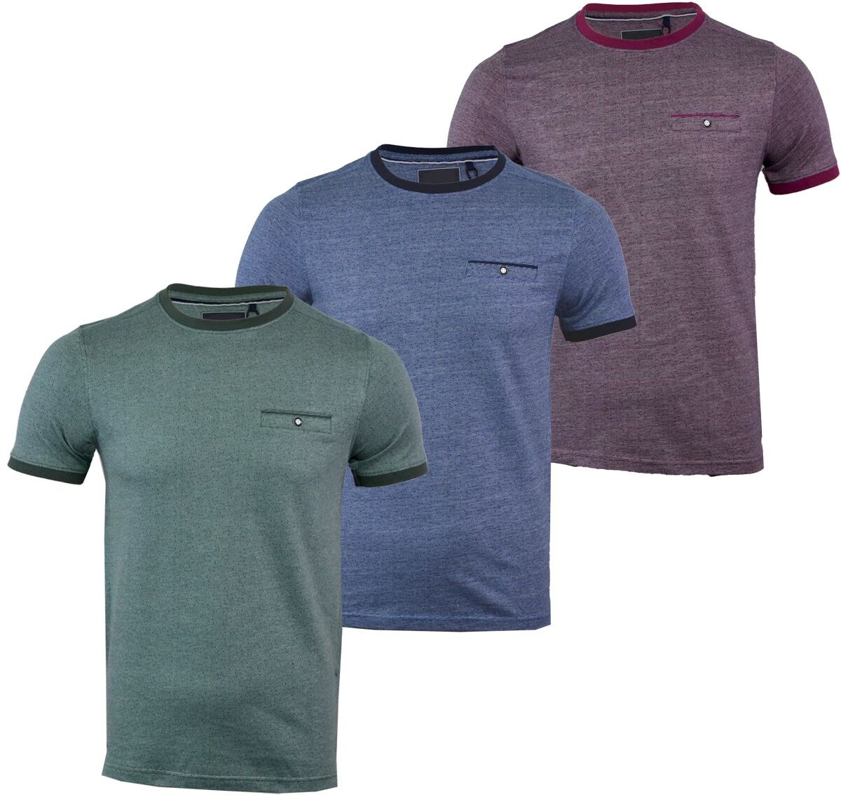 Mens Cotton T- Shirt Short Sleeve Dot Fashion Casual Summer Top S-XXL