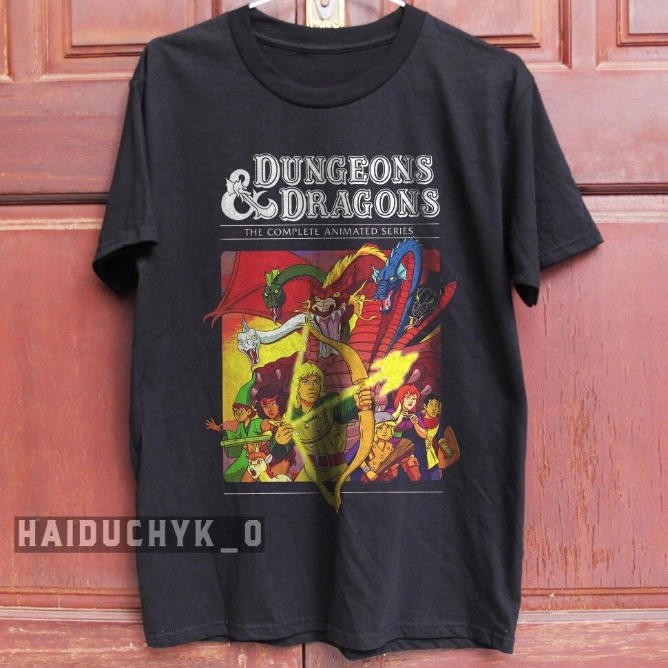 Dungeons & Dragons Shirt Animated Series 80s Unisex Black T-shirt Free Shipping