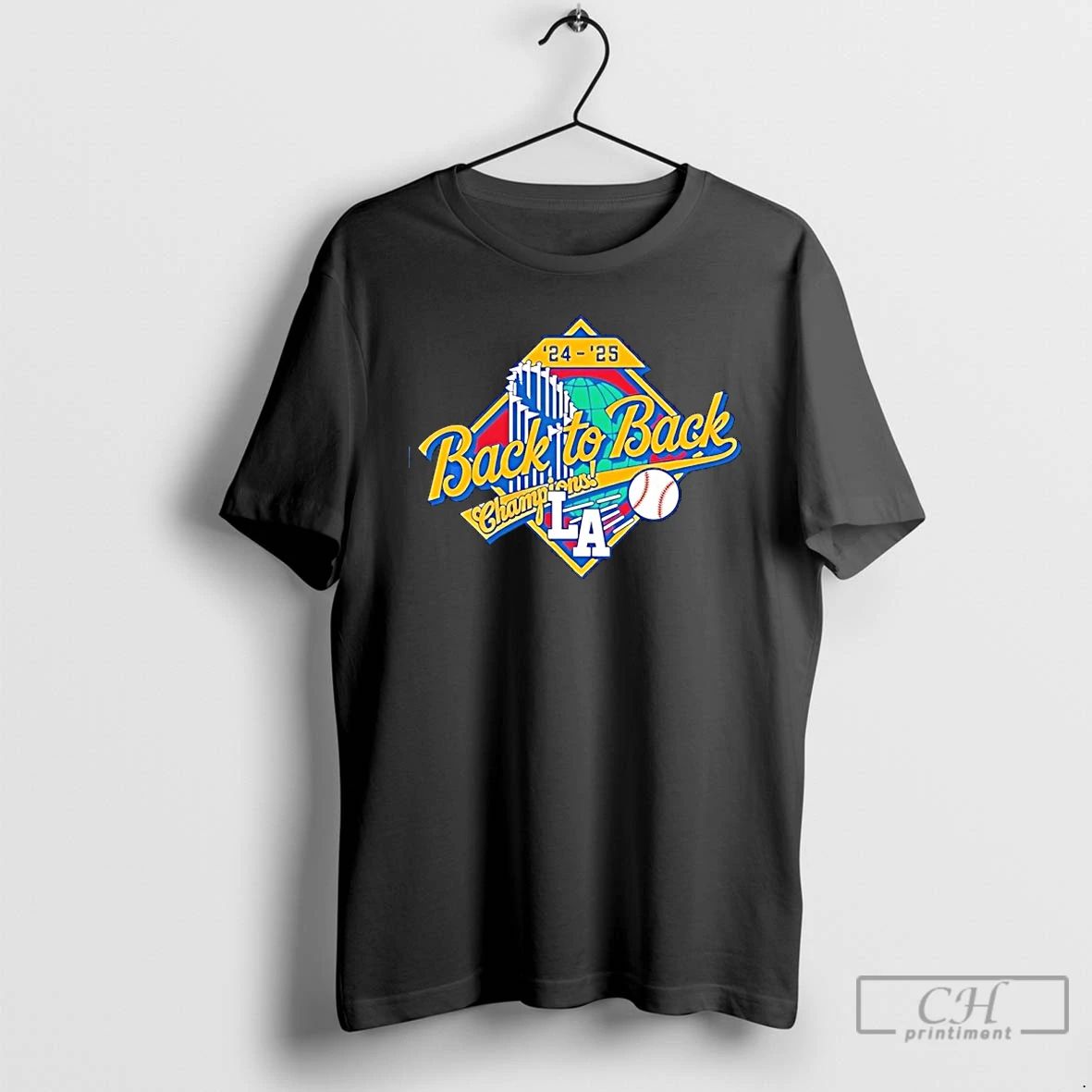 Classic La Dodgers 24 25 Back To Back World Series Champions T Shirts