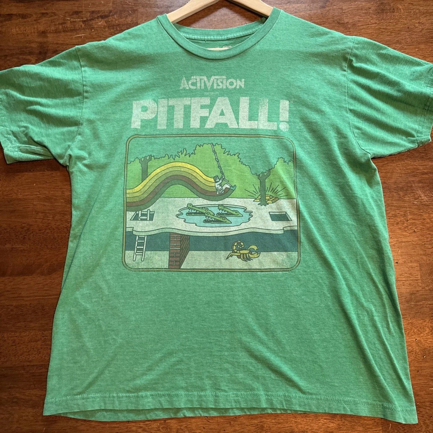 RETRO Pitfall Tshirt Men's Large Video Game Atari Activision