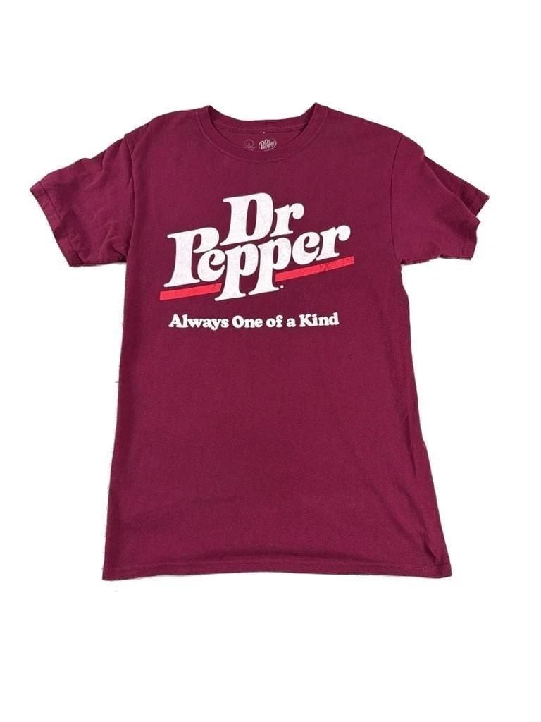 Bioworld Dr Pepper "Always One of a Kind" Graphic T-Shirt, Maroon, Size S
