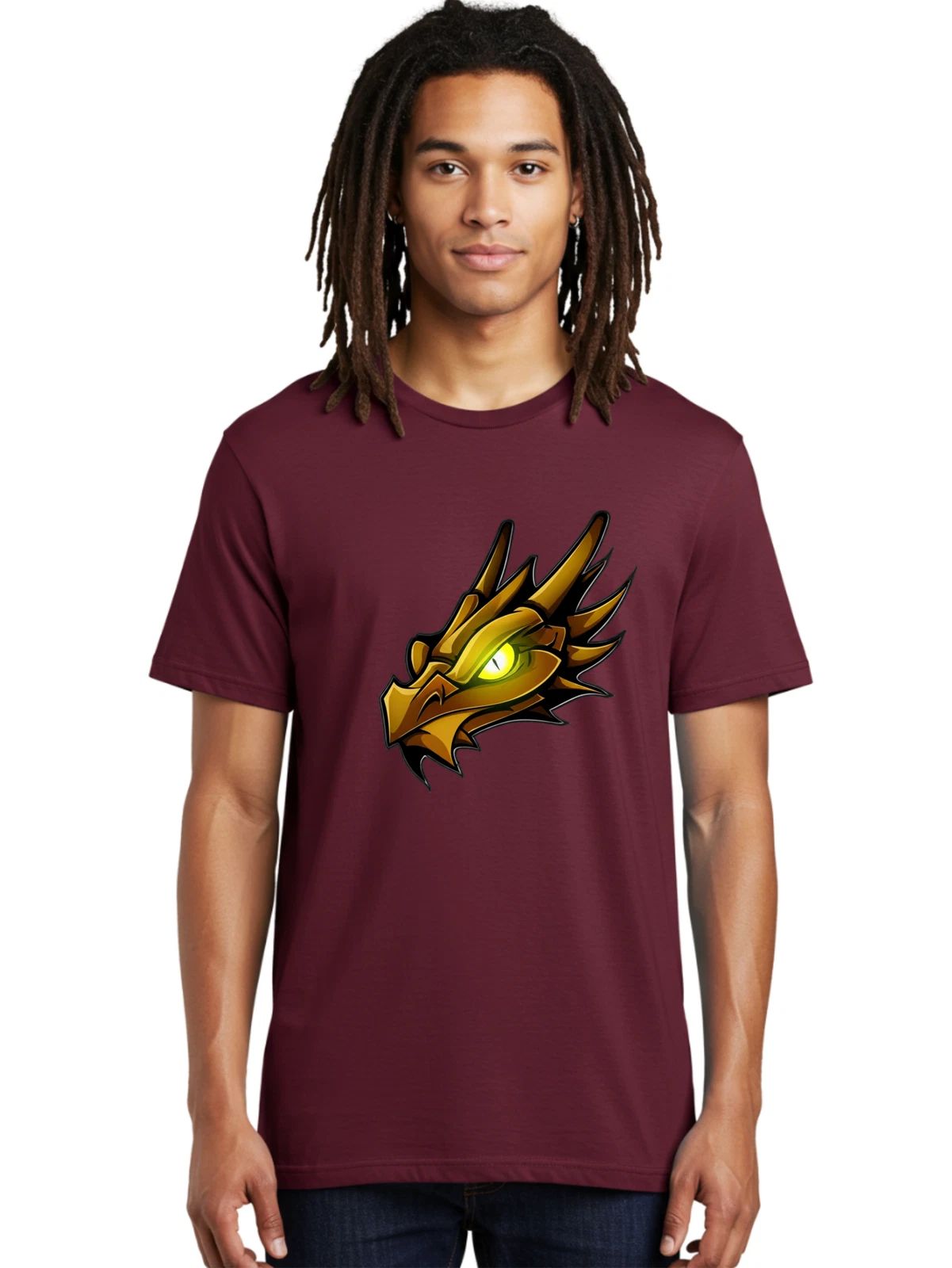 Dragon-Head-5 Mens Graphic Tee, 100% Cotton, Casual Summer Wear