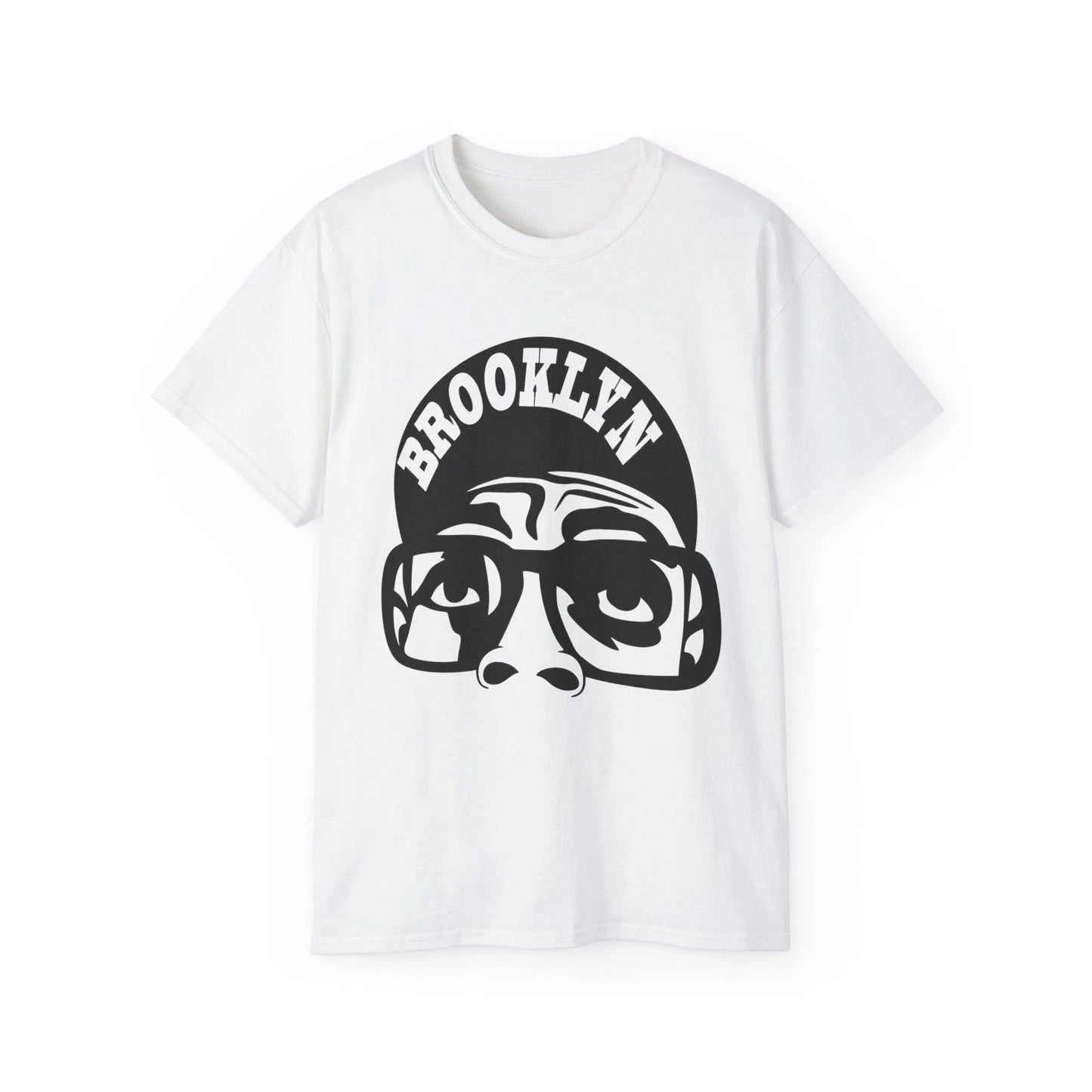 Brooklyn Face Graphic Tee | Retro Glasses Streetwear