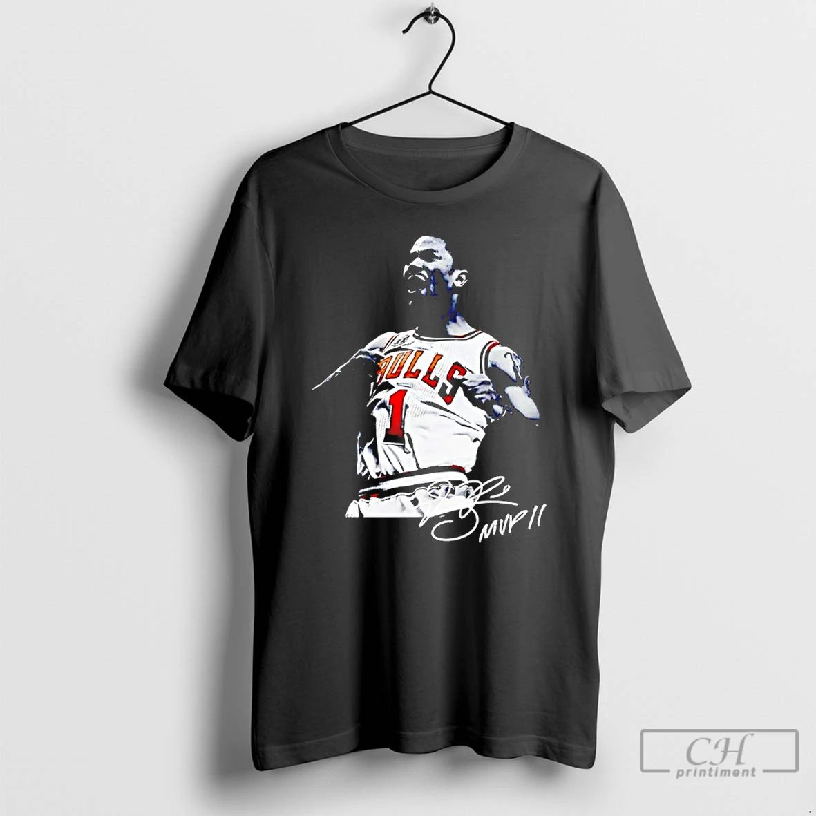 Classic Rose Mvp 11 Derrick Rose Chicago Bulls Signature T Shirts