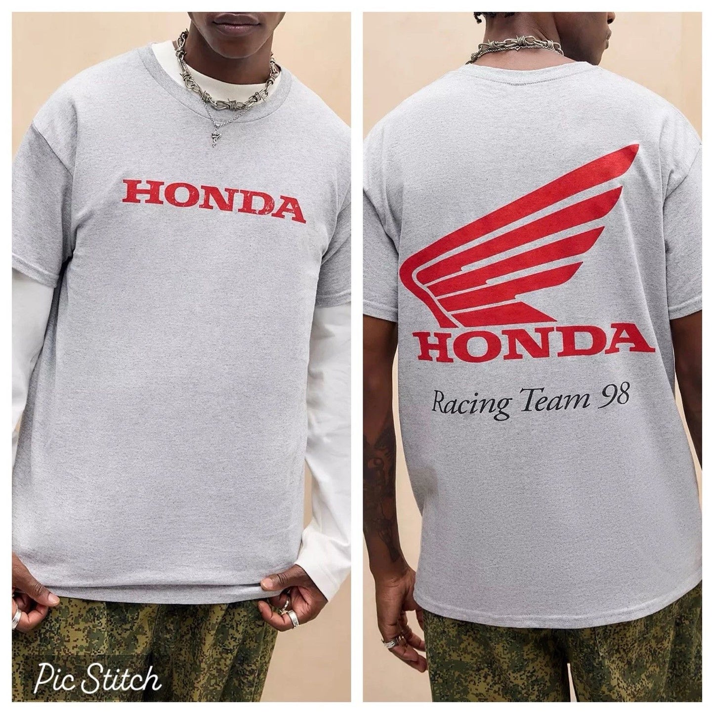 Urban Outfitters Men’s Grey Honda Front & Back T Shirt Size Medium BNWT RRP £35
