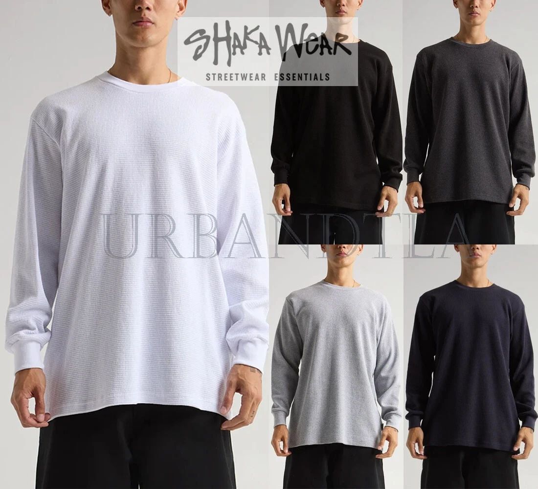 Shaka Wear Men's Heavyweight Thermal Long Sleeve Shirts Pullover Sweater