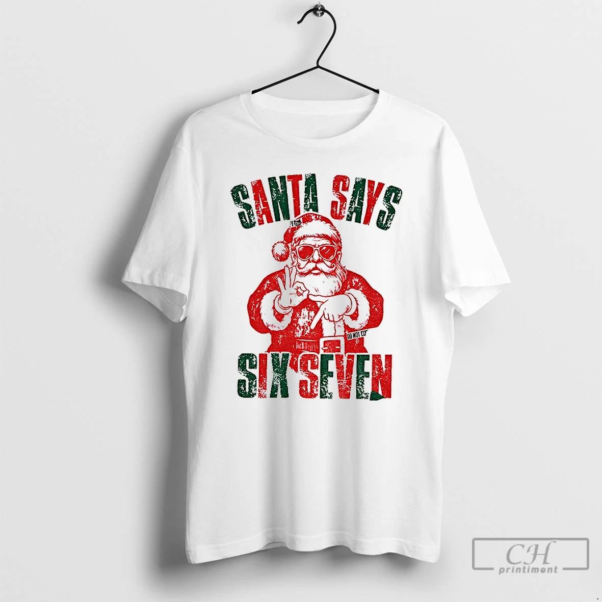 Classic 6 7 Meme Santa Says Six Seven Christmas T Shirts