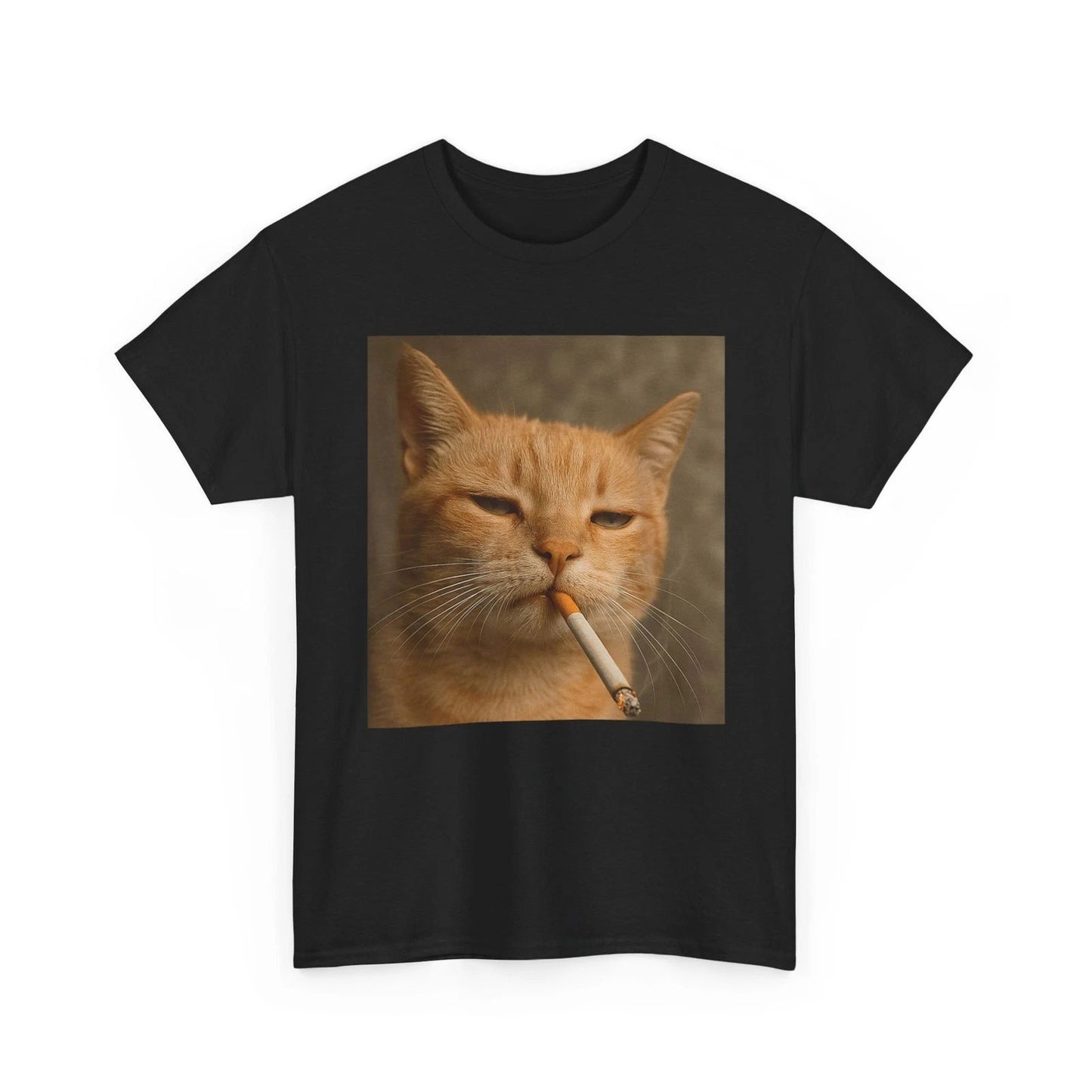 Cat Meme Funny Shirt, Cat Smoking Cigarette Cat Lovers Women Men Shirt