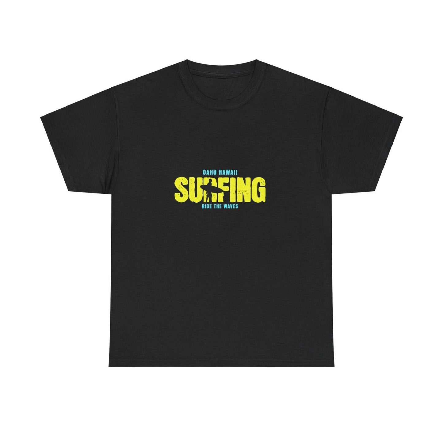 Surfing Vibes OAHU HAWAII Unisex Heavy Cotton Tee, Beach Lovers Surfer Gift