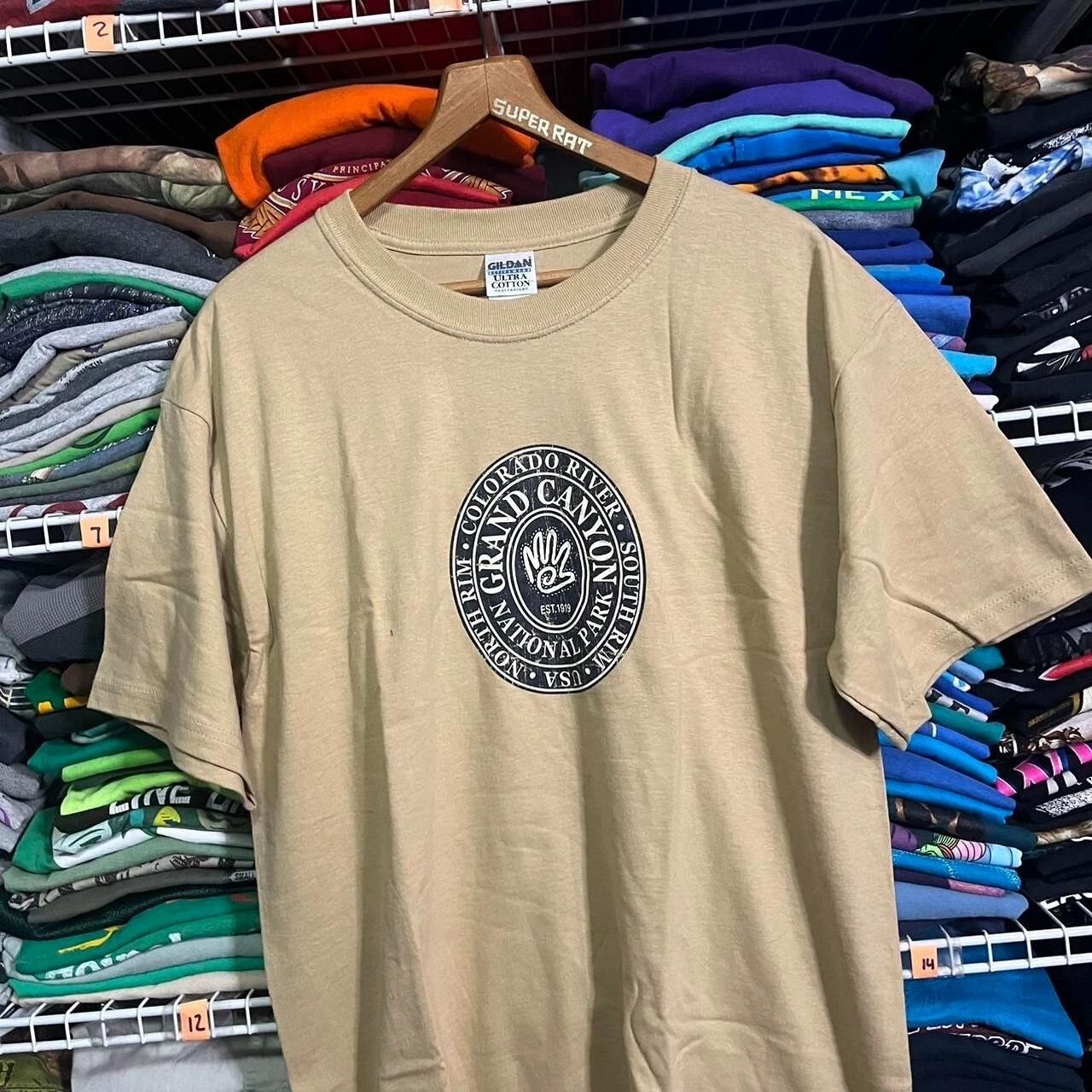 Y2K Grand Canyon Native American art travel t shirt L