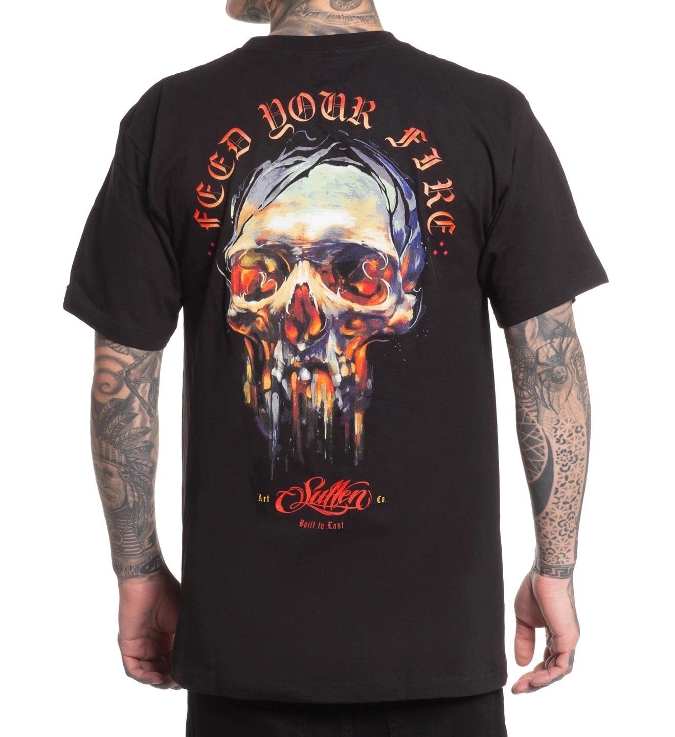 SULLEN CLOTHING FEED YOUR FIRE SKULL TATTOO ART STANDARD T-SHIRT
