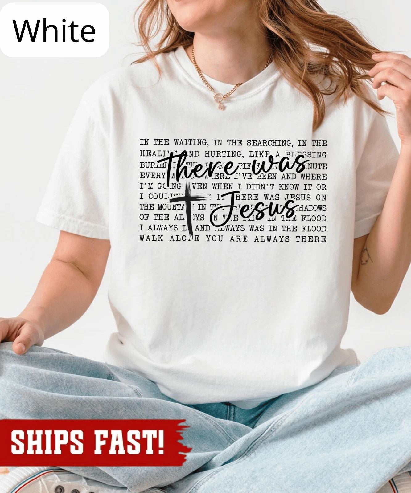 Boho Christian Shirt, There Was Jesus Tshirt, Religious Tee Gift For Church Frie