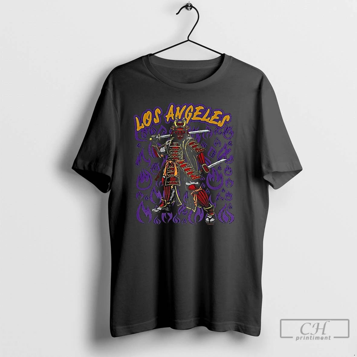 Premium Los Angeles Lakers Basketball Japanese Samurai Warrior T Shirts
