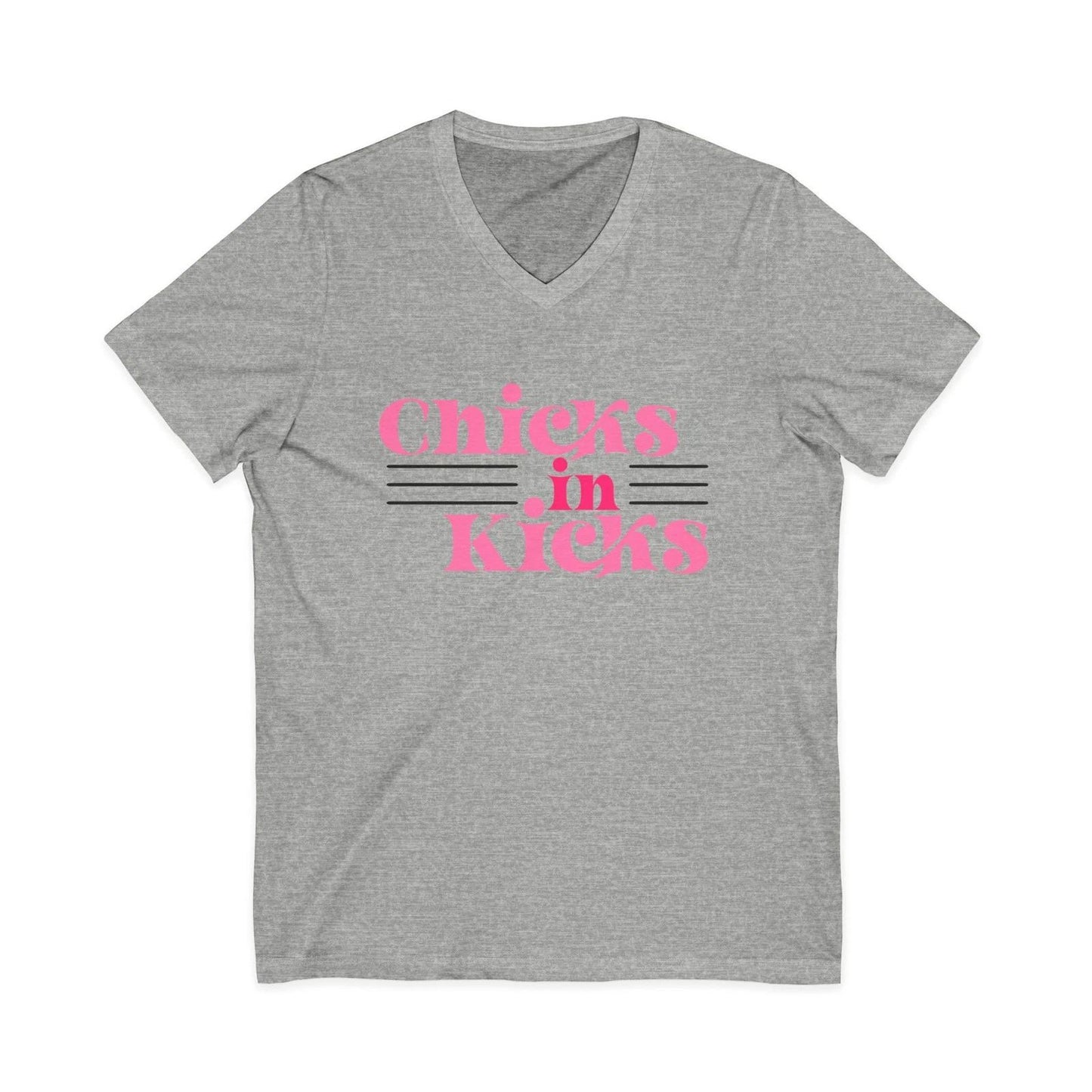 "Chicks In Kicks" V-Neck Tee