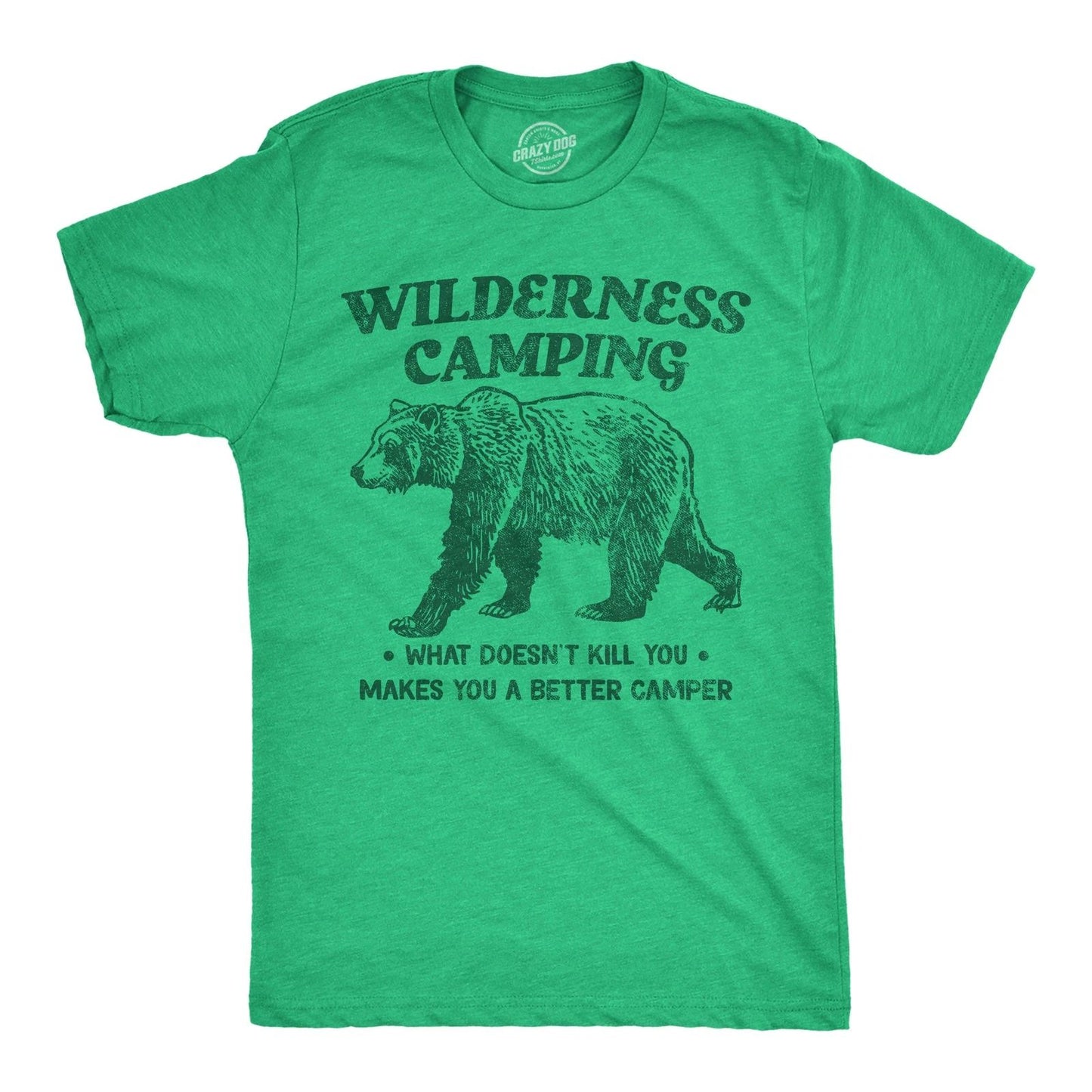 Mens Funny T Shirts Wilderness Camping Sarcastic Nature Graphic Novelty Tee for