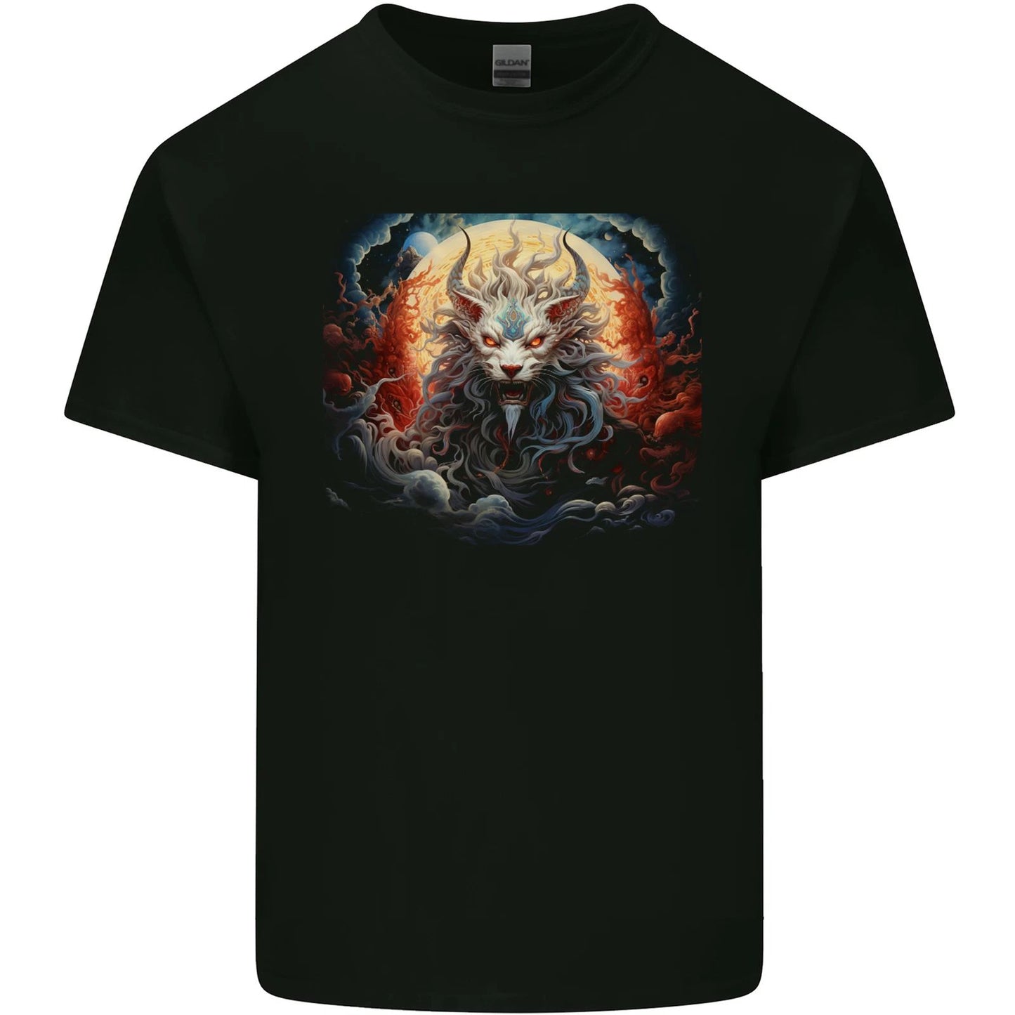 Fantasy Fire Dragon 4 Mens Cotton T-Shirt Tee Top