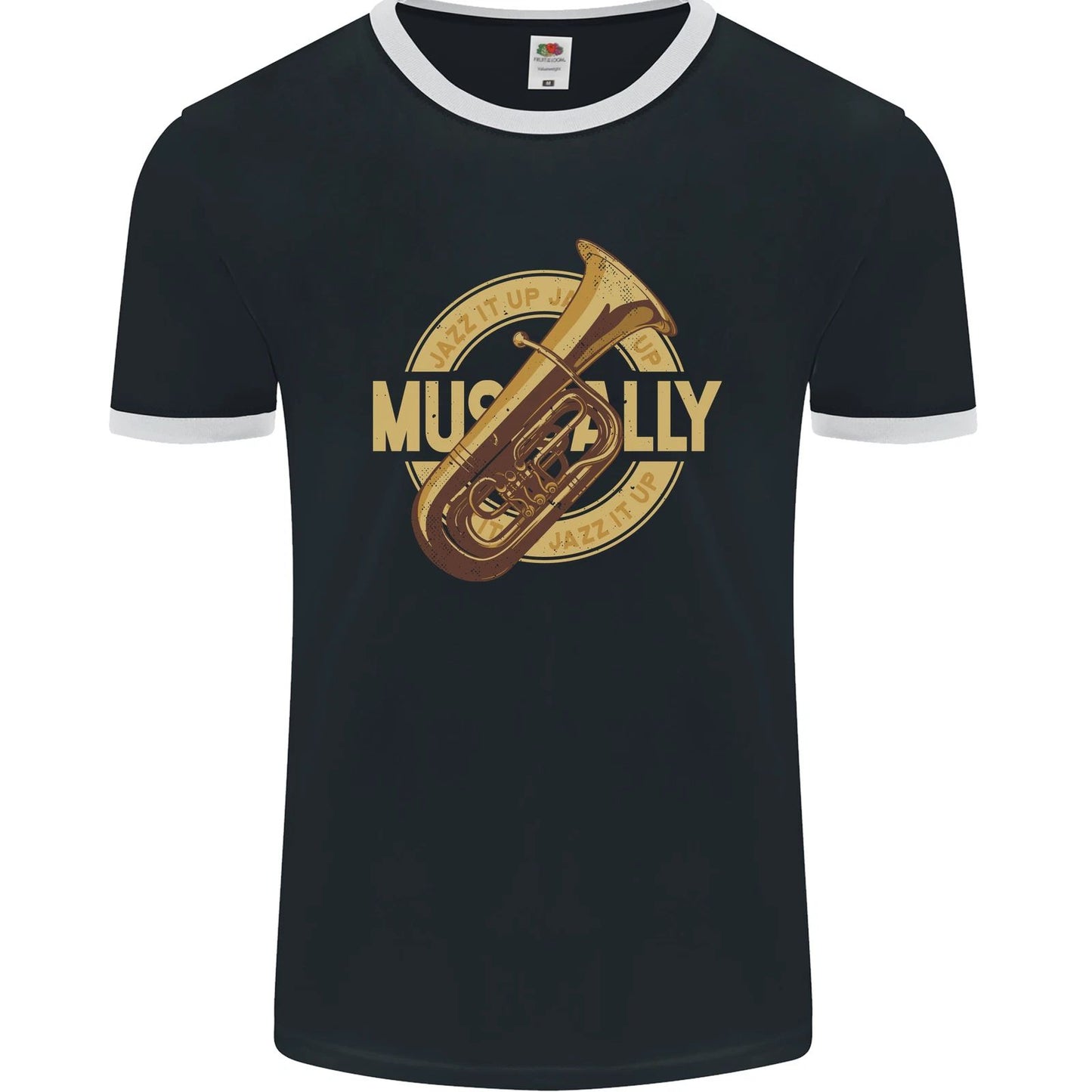 Tuba Brass Musical Instrument Jazz Mens Ringer T-Shirt FotL