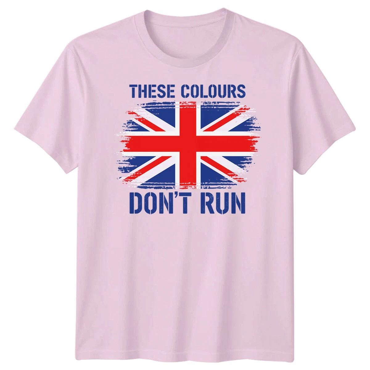 These Colours Dont Run T-Shirt Distressed Union Jack Patriotic UK Adults & Kids