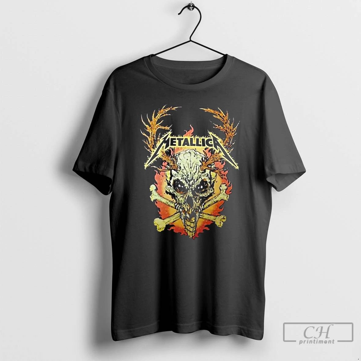 Premium Metallica M72 World Tour 2025 2026 Flame Skull Dates Back Long Sleve T Shirts