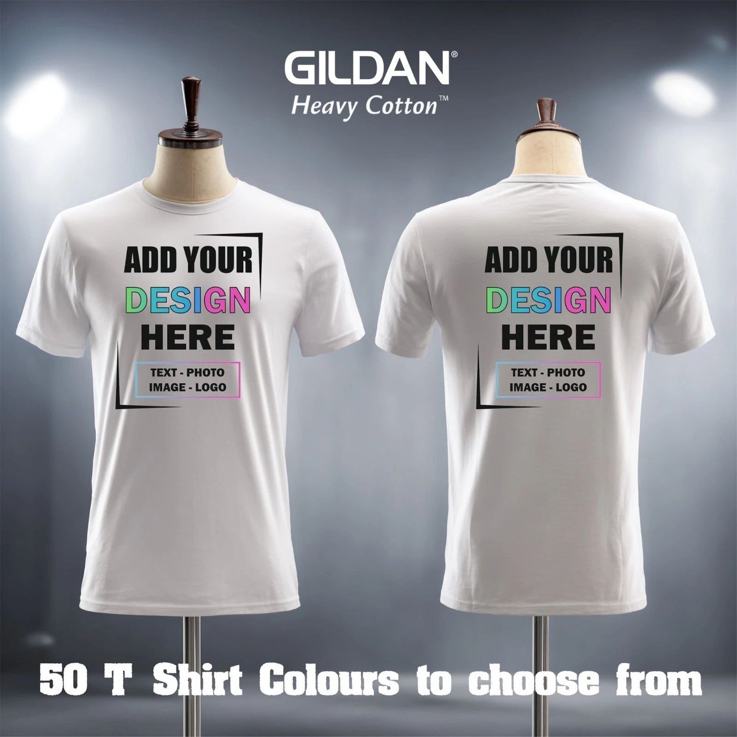 Personalized Gildan Heavy Cotton T-Shirt – Custom Printed Tee