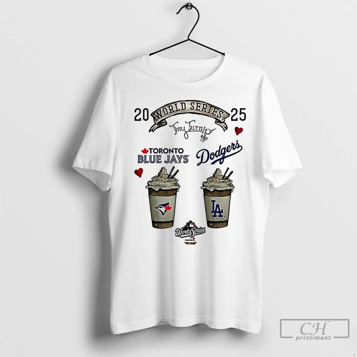 Classic Toronto Blue Jays Vs Los Angeles Dodgers World Series 2025 Fresh Cream Coffee