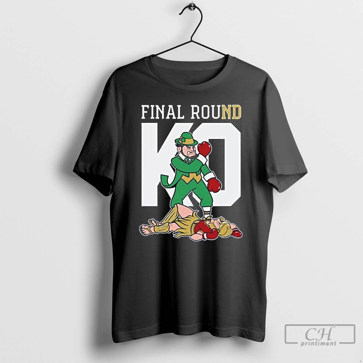 Classic Fighting Irish Football Final Round Ko Long Sleve T Shirts