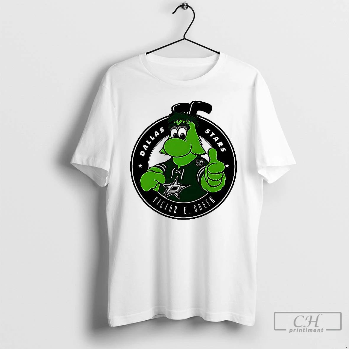 Classic Dallas Stars Victor E Green Logo T Shirts