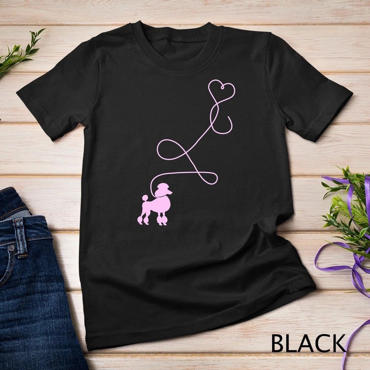 1950's Sock Hop Costume T-Shirt - Dog Cute Poodle Heart Unisex T-shirt
