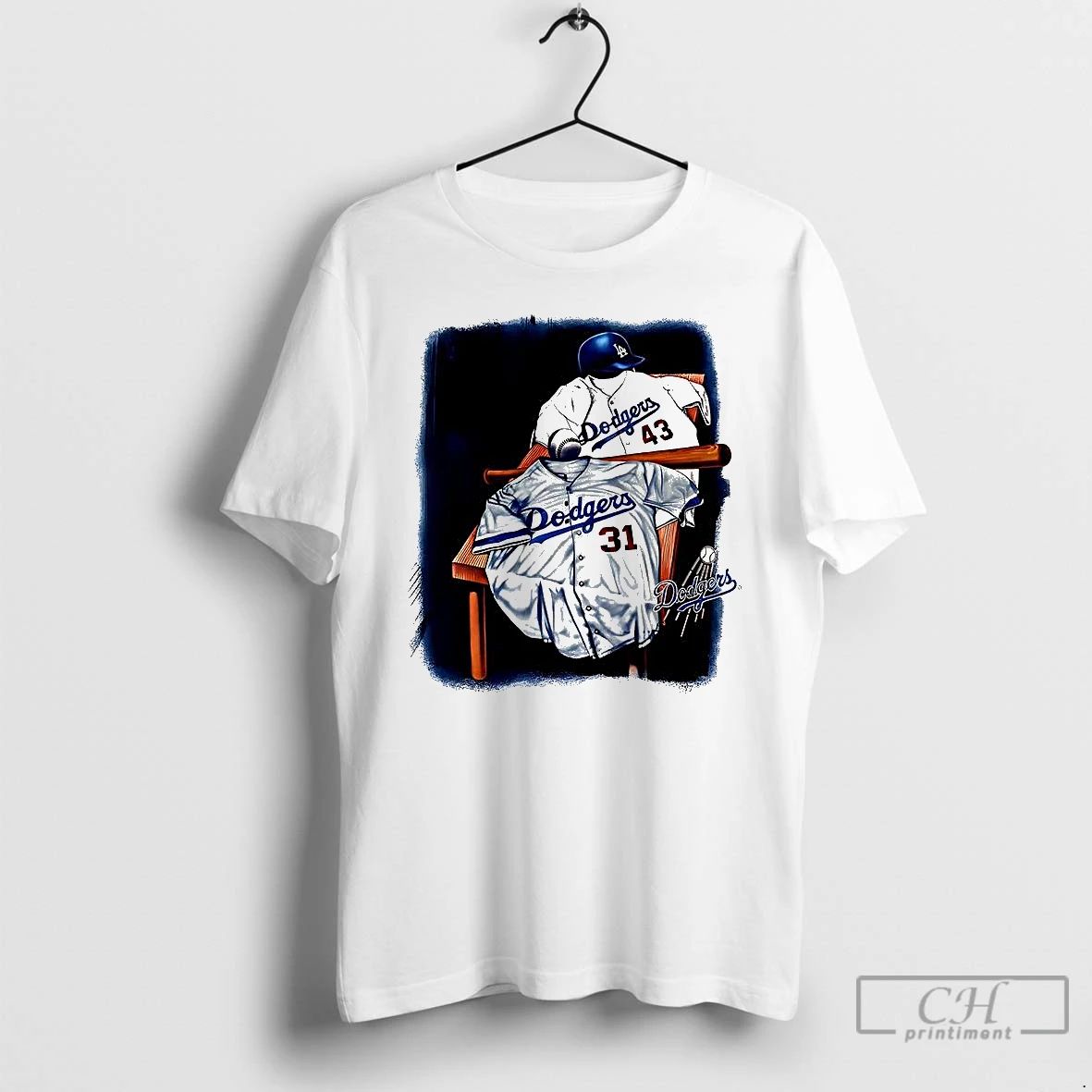 Classic Los Angeles Dodgers Jersey Number 31 43 T Shirts