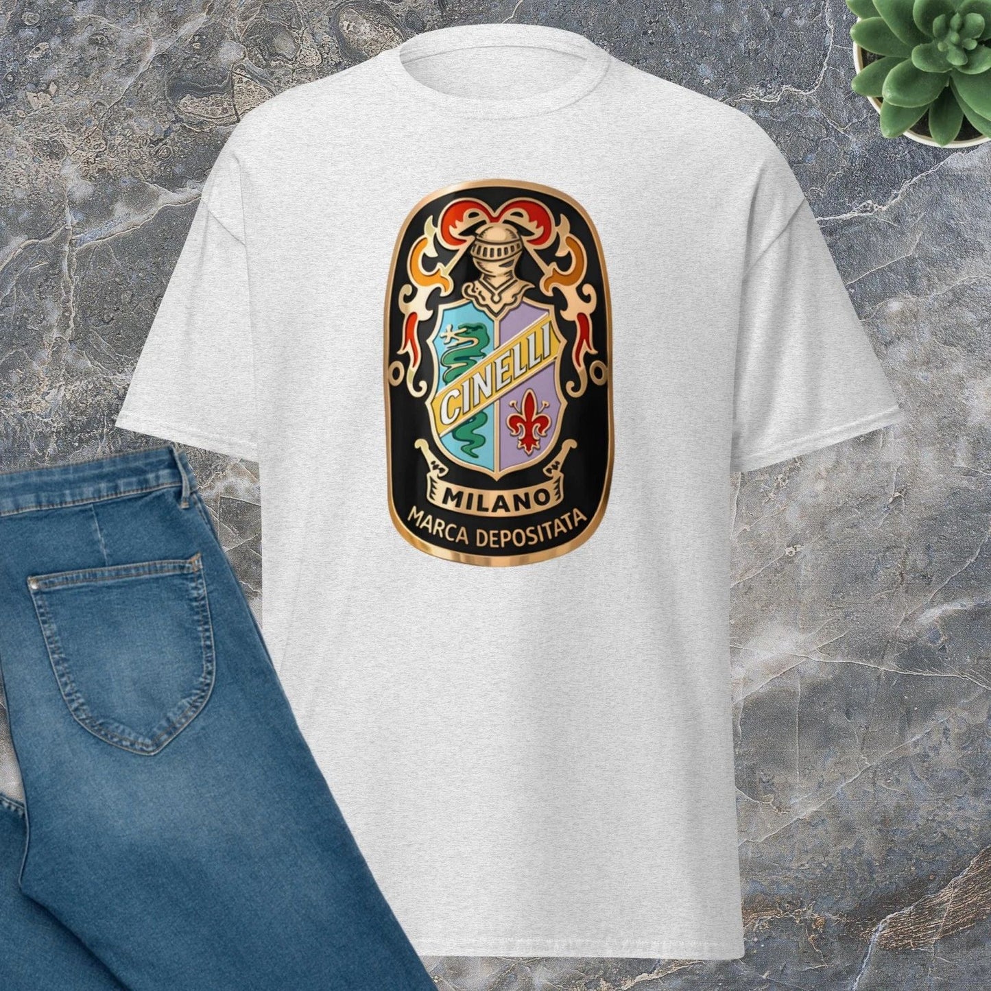 CINELLI VINTAGE HEADBADGE - Unisex T-Shirt - Gildan 5000 - BRAND NEW - Eroica