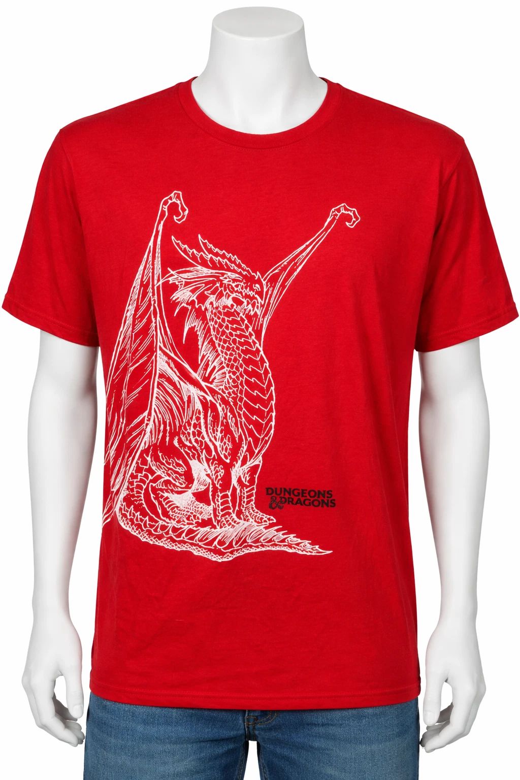 Dungeons & Dragons Red Dragon Graphic Tee Loot Gaming 100% Cotton Large