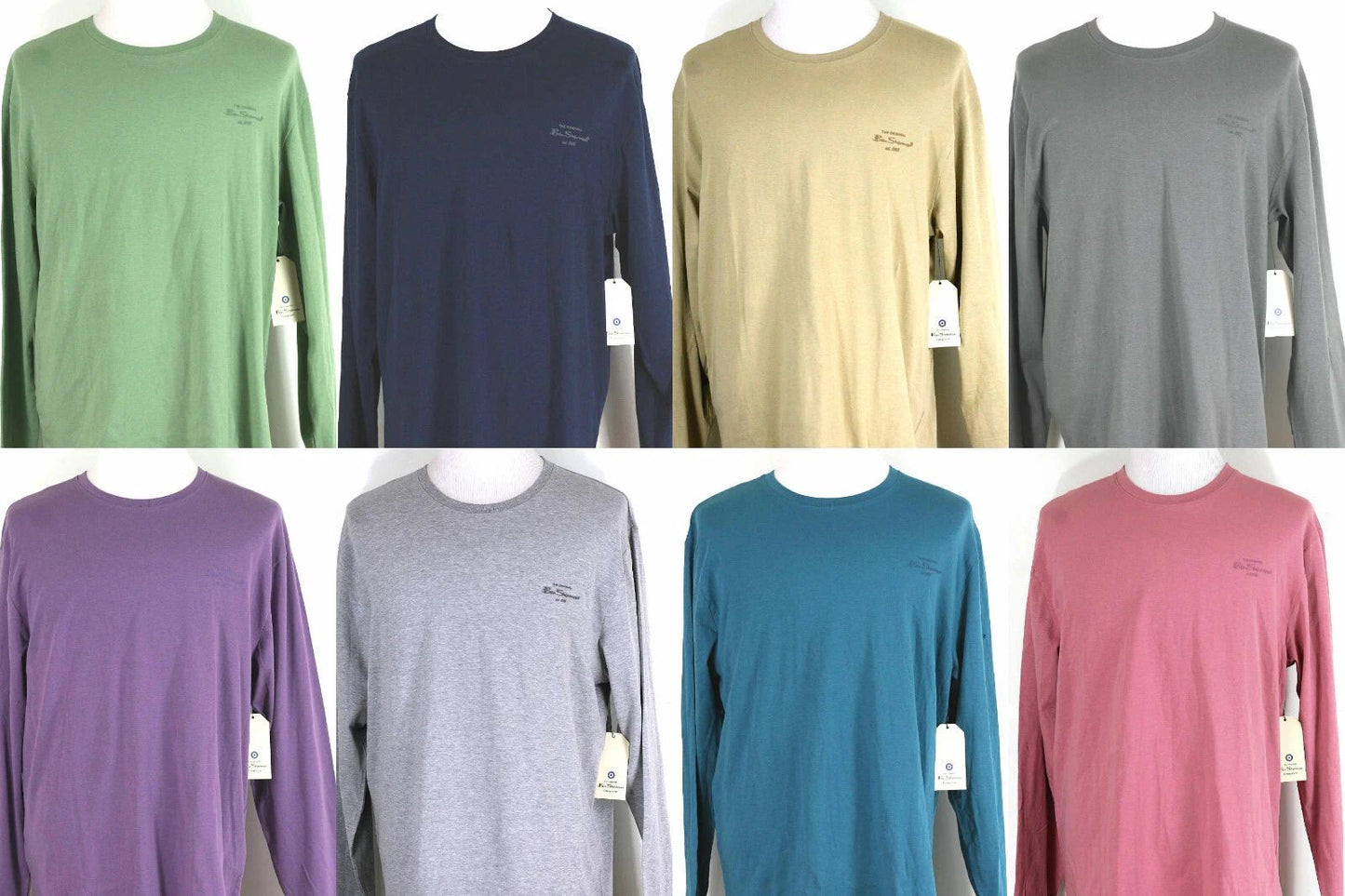 Ben Sherman T-Shirt Loungewear Crew Neck Long Sleeve with Logo M,L,XL