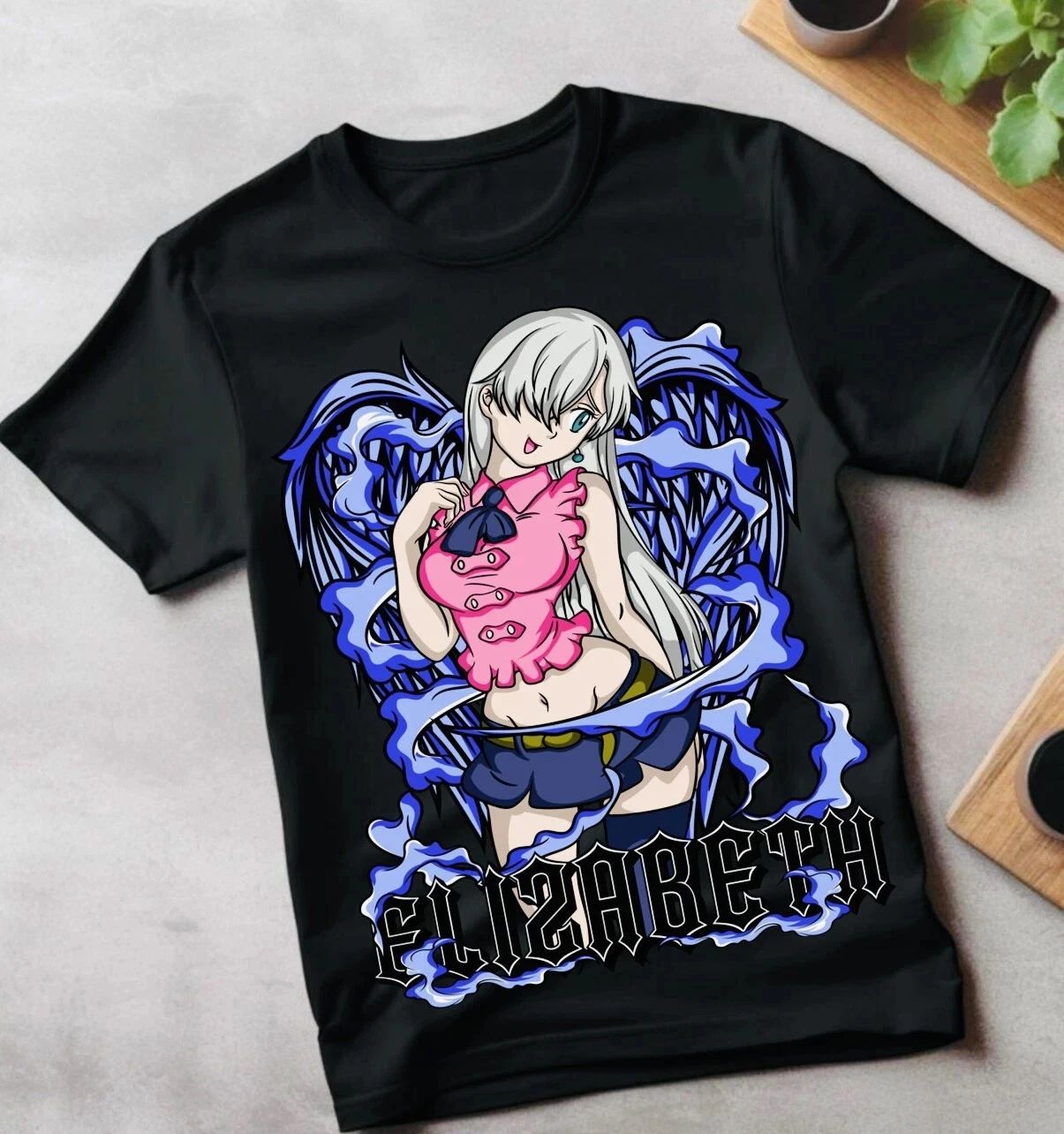 Anime Elizabeth Princess The Seven Deadly Sins Black T-Shirt