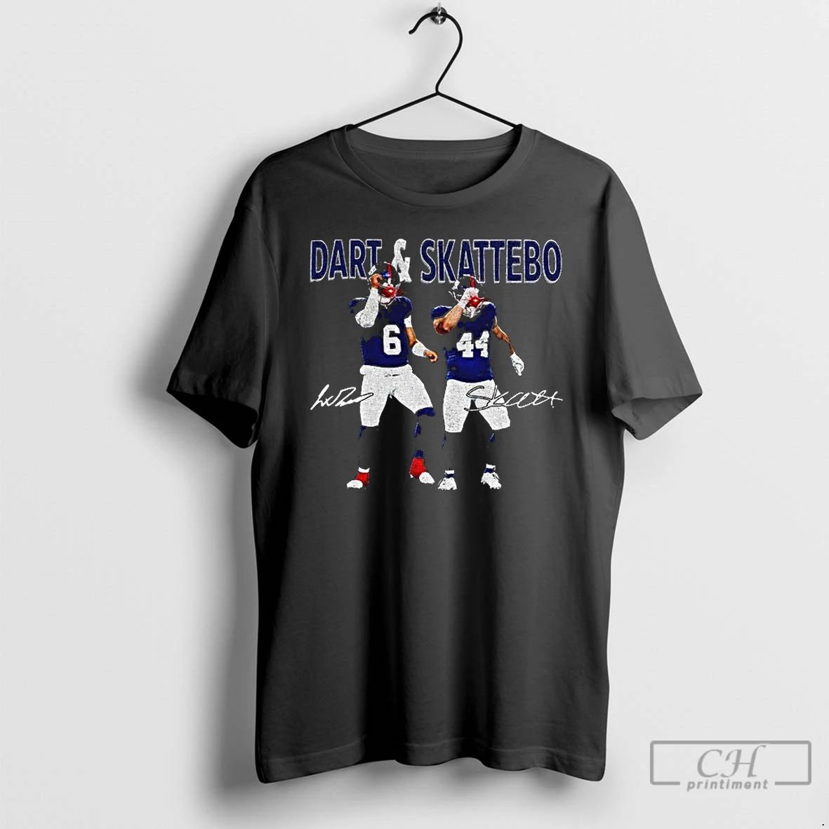 Classic Jaxson Dart Cam Skattebo Laser Eyes New York Football Signature Retro T Shirts