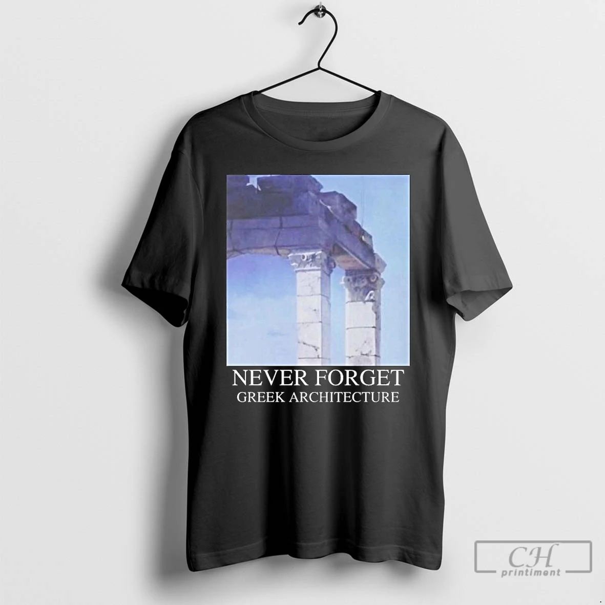 Classic Never Forget Greek Architecture Long Sleve T Shirts