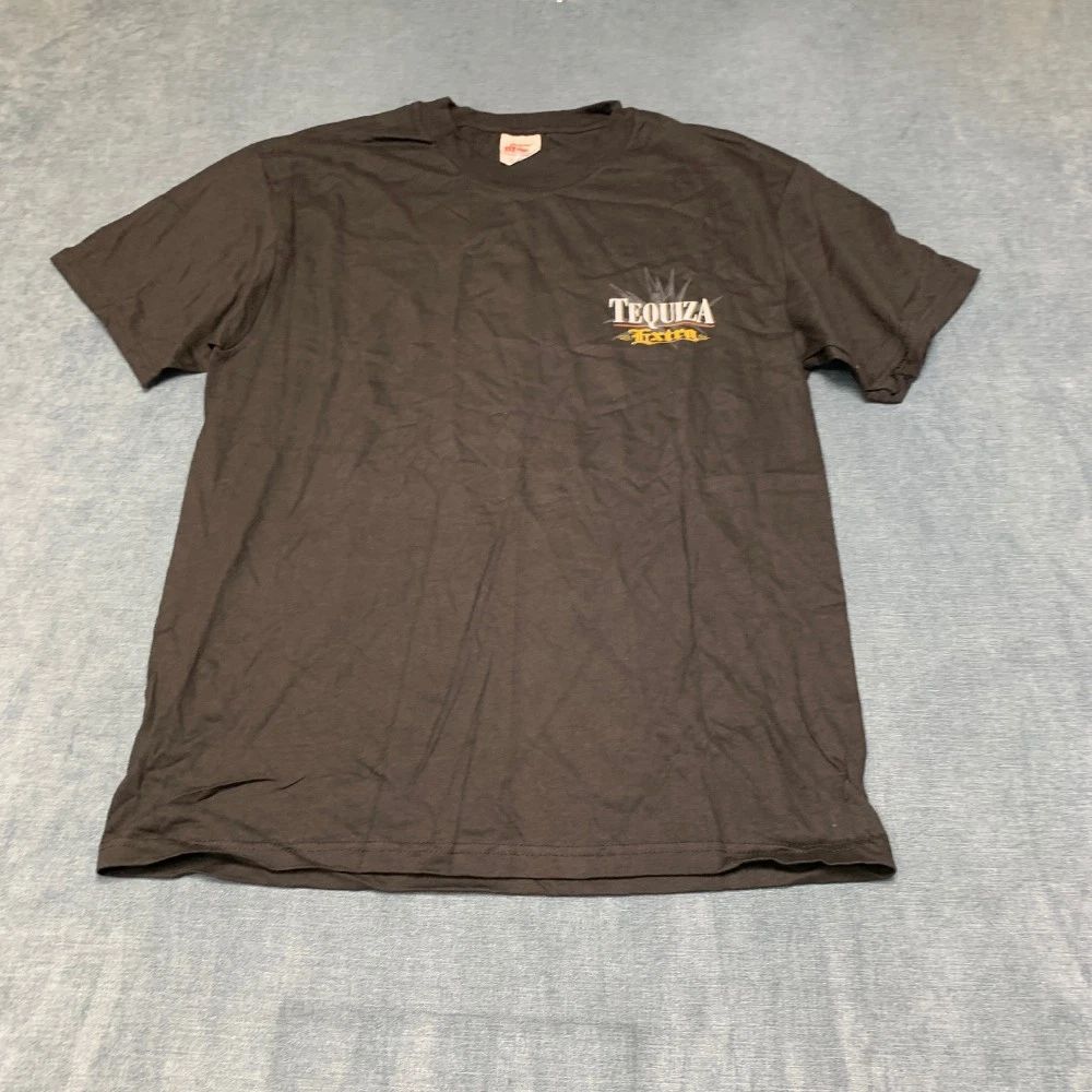 Vintage Stedman By Hanes Tequiza Extra T Shirt Men Large Black Everyday Wear Tee