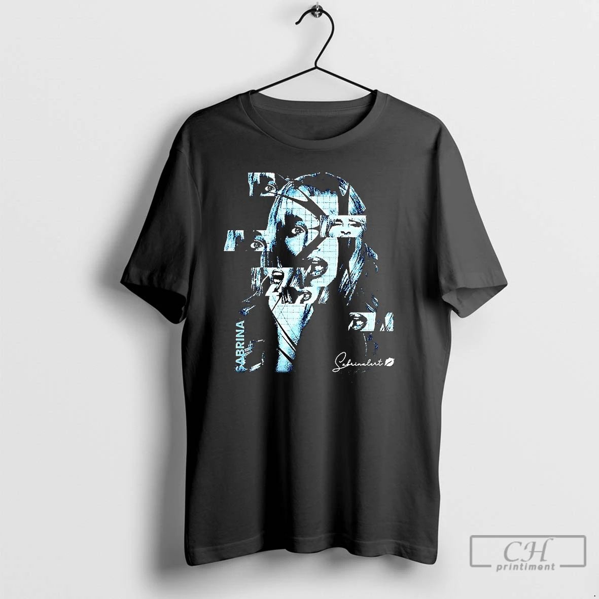 Classic Sabrina Collage Portrait Music Lover T Shirts