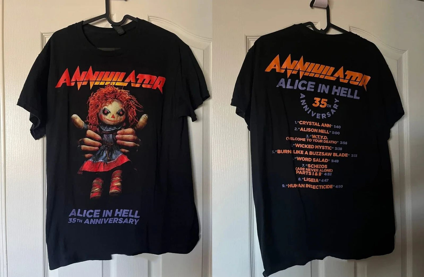 Annihilator Alice In Hell 35th Anniversary Unisex T Shirt Full Size S-5XL US2042