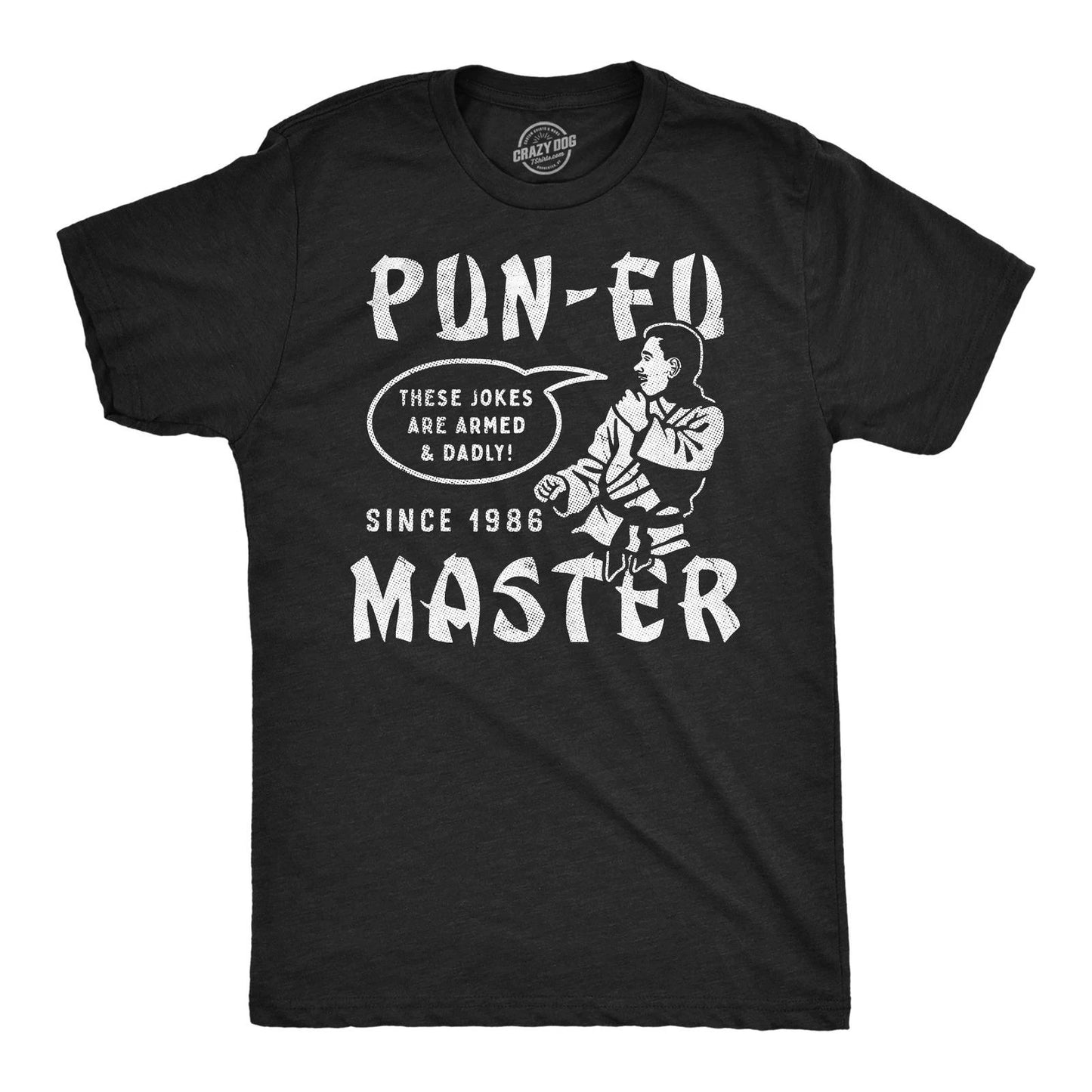 Mens Funny T Shirts Pun Fu Master Sarcastic Martial Arts Joke Graphic Novelty