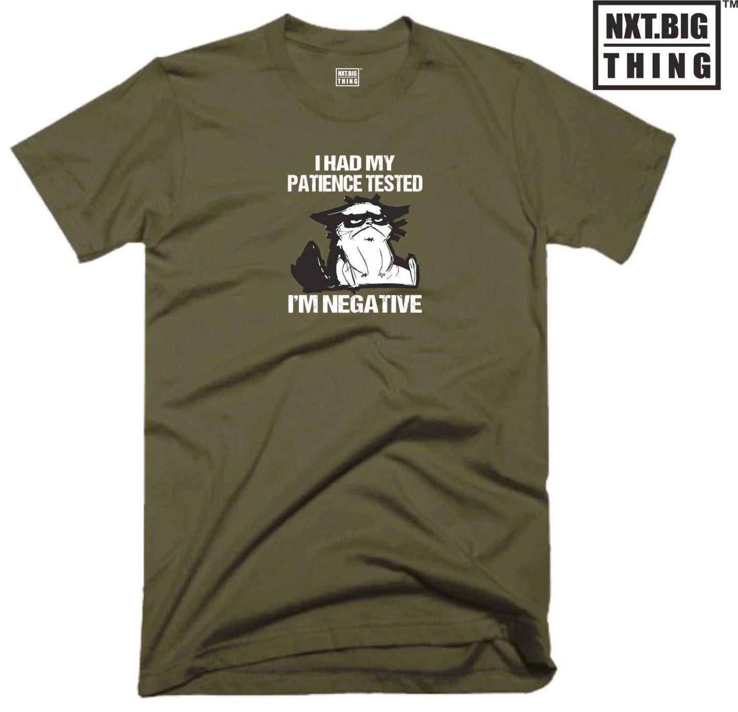 I Had My Patience T Shirt Casual Clothing I'm Negative Funny Cat Xmas Gift Top