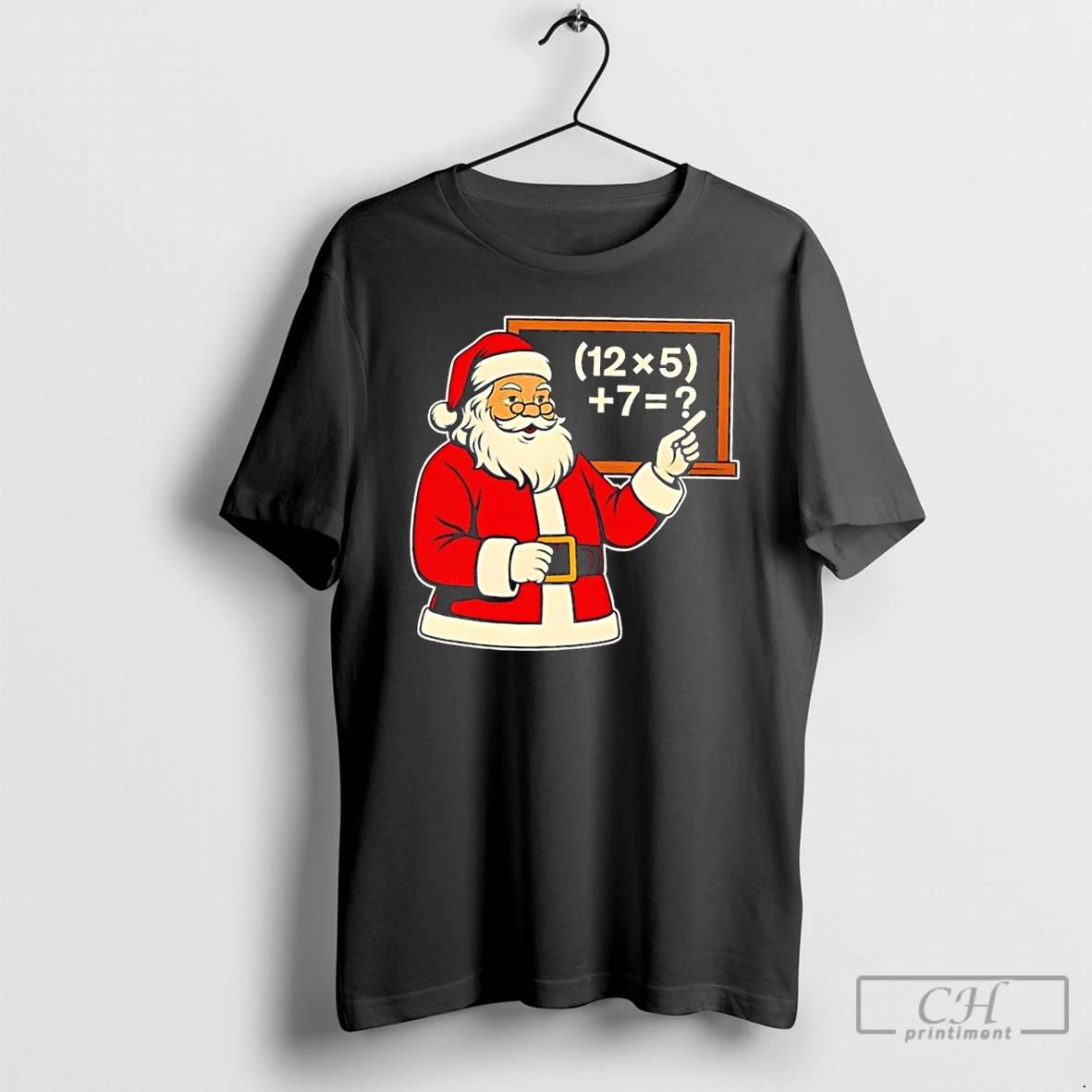 Classic 67 Teacher Christmas Santa Six Seven Meme Brainrot Math Joke T Shirts