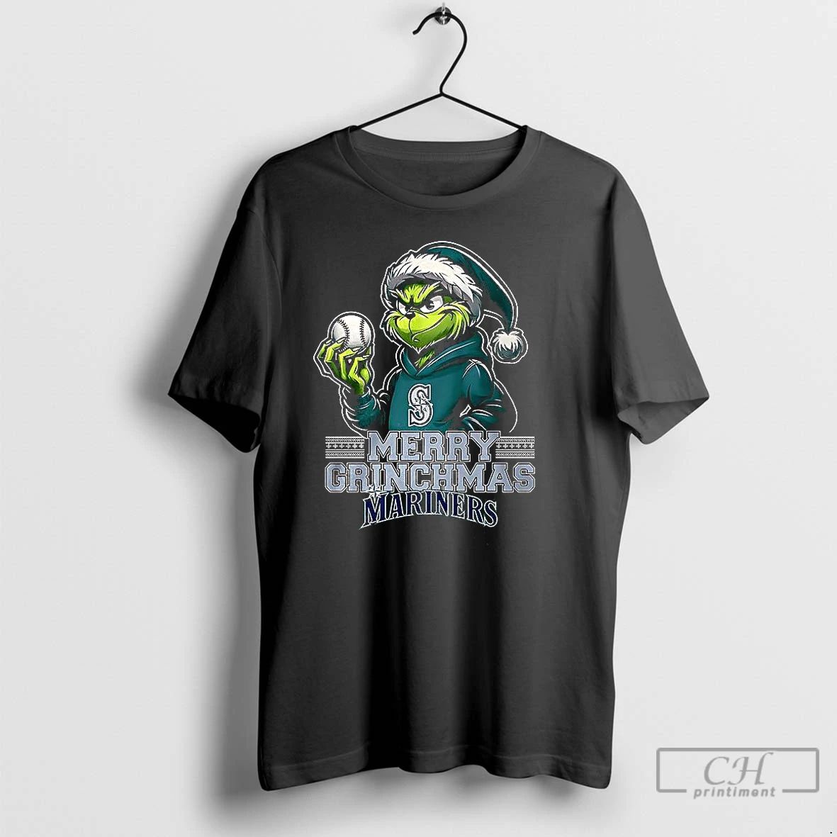 Premium Seattle Mariners Merry Grinchmas Christmas T Shirts