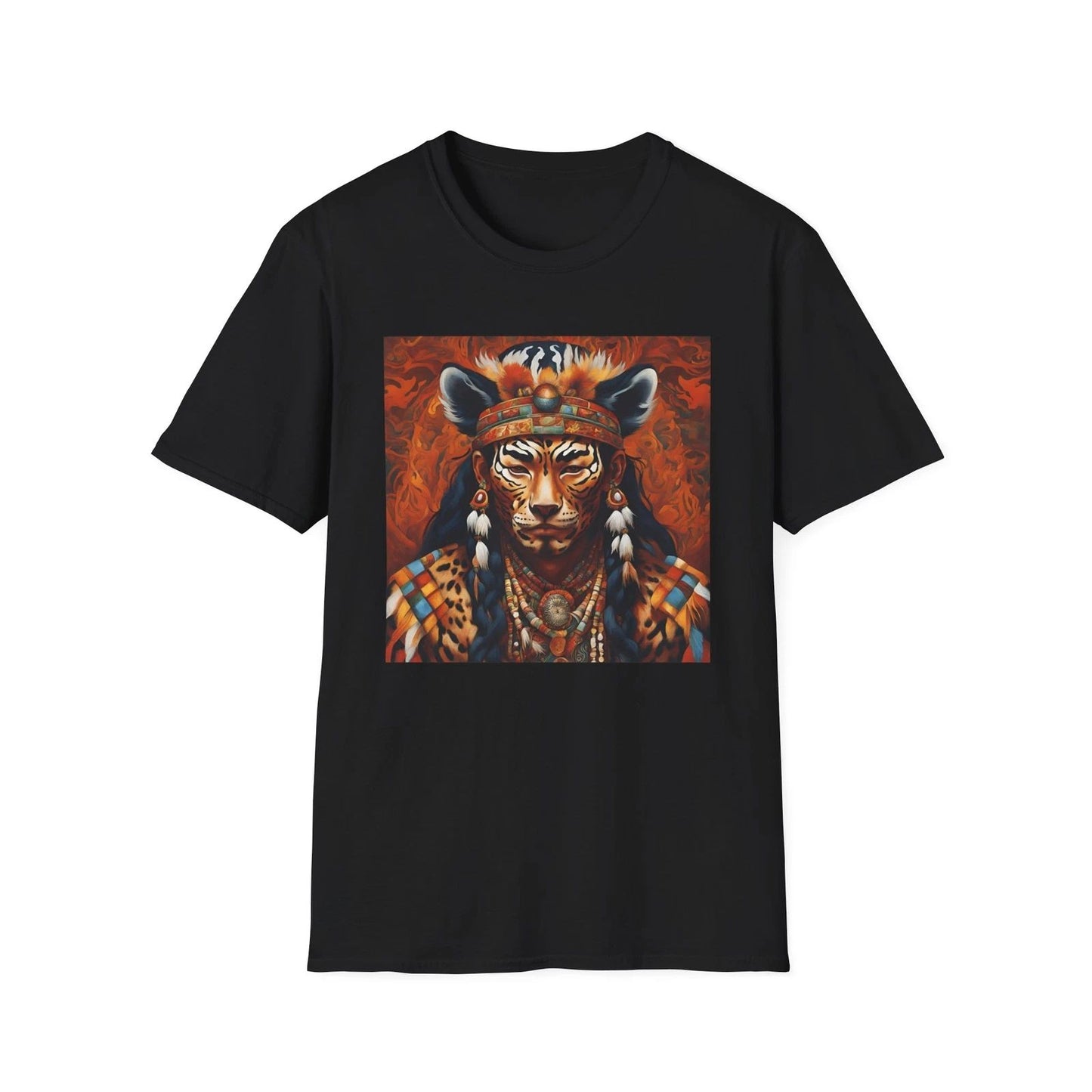 Jaguar Shaman Spirit T-Shirt, Unisex Tee, Boho Style, Amazon, Eco-Friendly